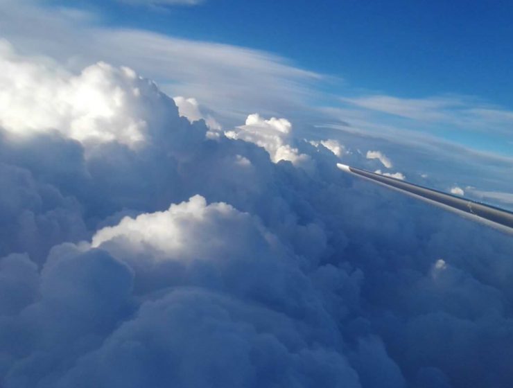 Ausblick aus Flugzeug