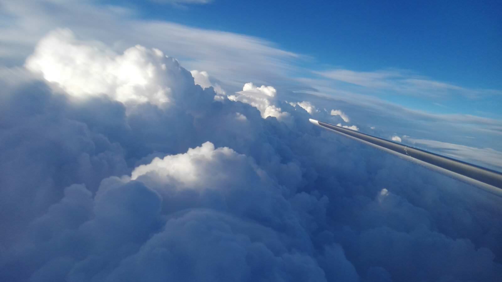Ausblick aus Flugzeug