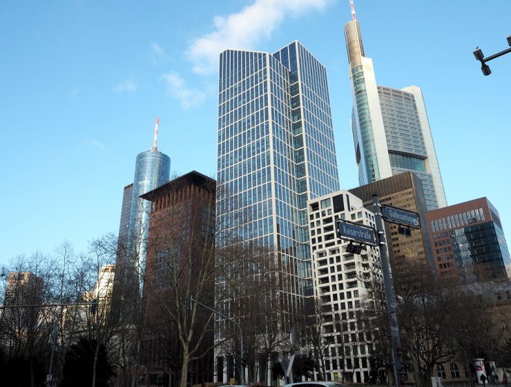 Frankfurt Skyline von der Gallusanlage aus
