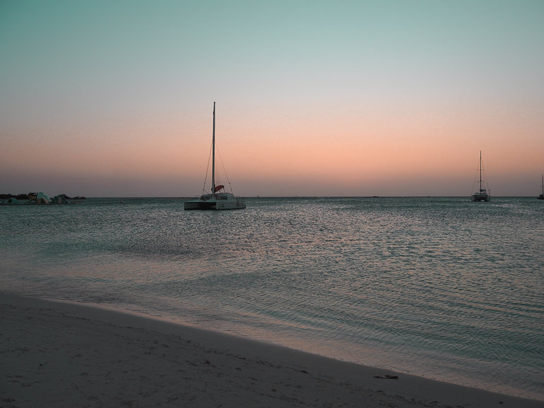 Sonnenuntergang Restaurant Barefoot Aruba