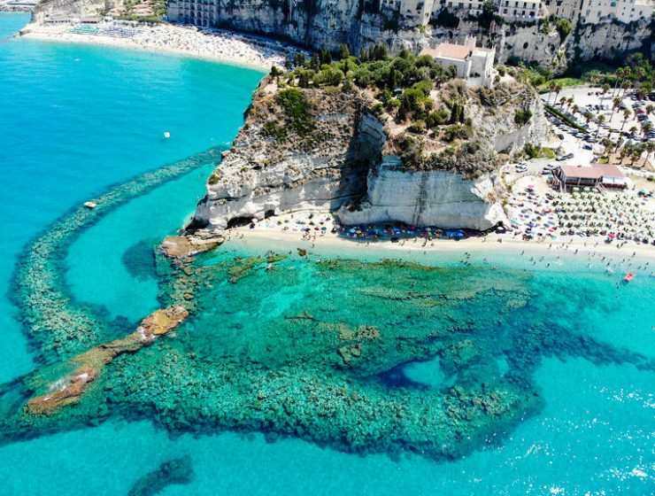 Strand Italien Tropea Felsen