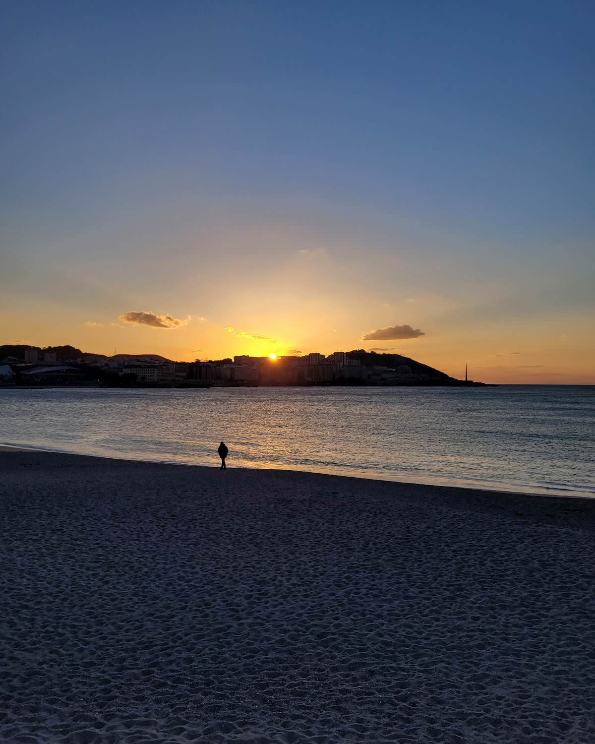 Sonnenuntergang Strand La Coruna