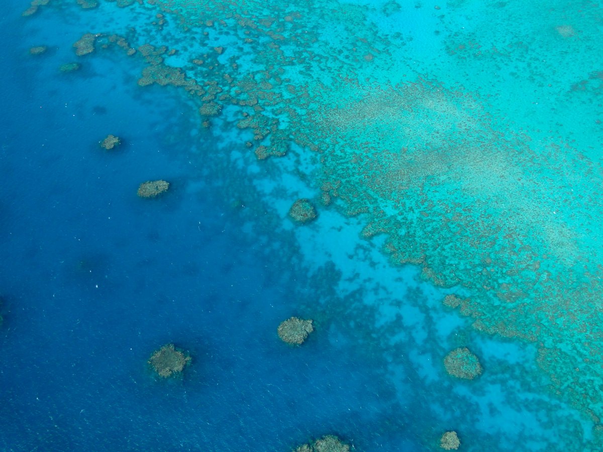 Australien Ostküste Rundreise Helikopterflug Great Barrier Reef